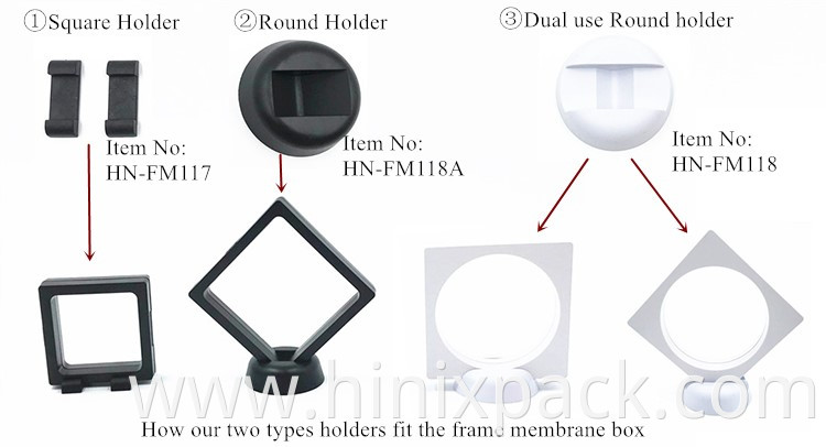 3D Floating Frame Membrane Suspension Gem Box